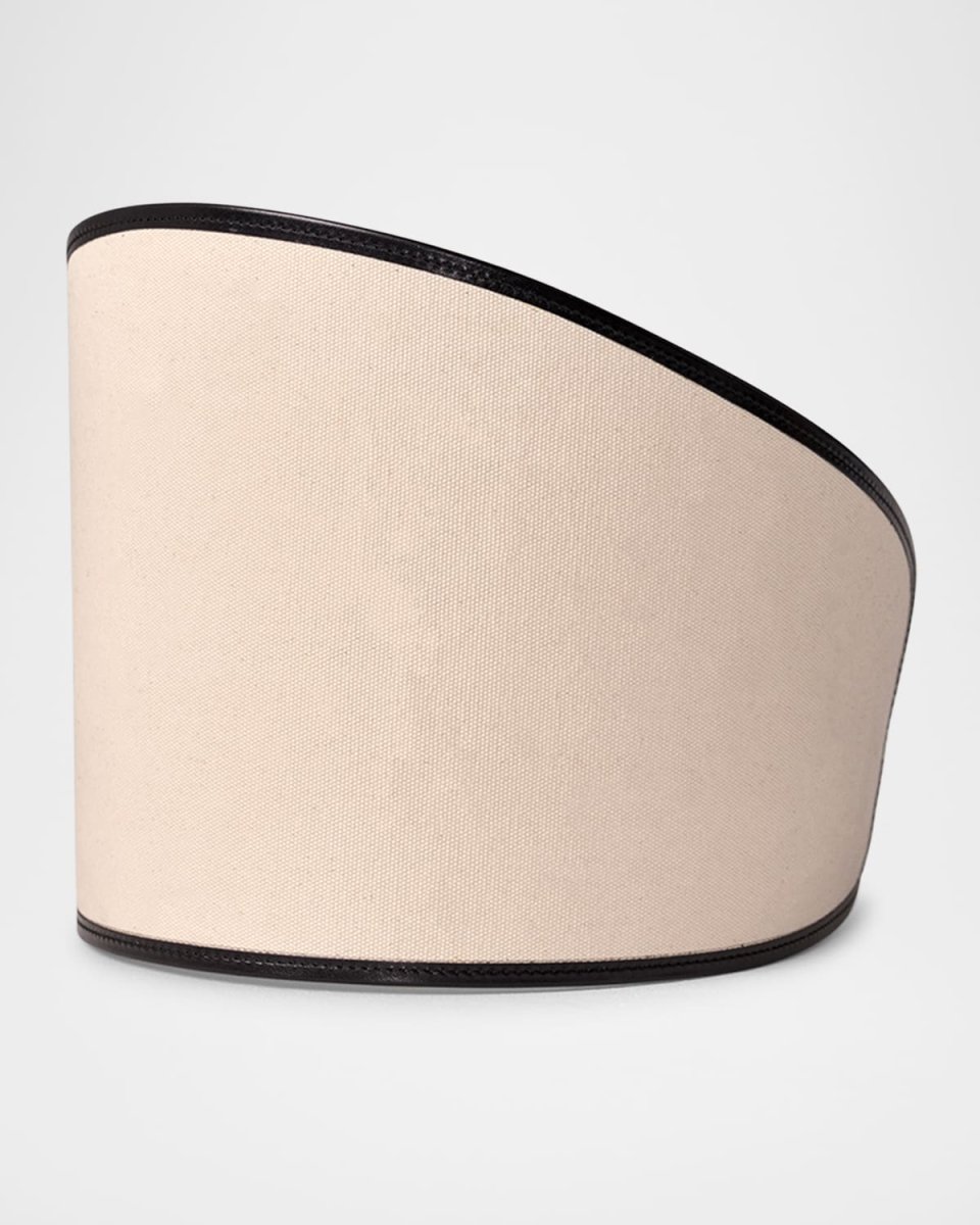 Undone Linen Canvas & Leather Corset